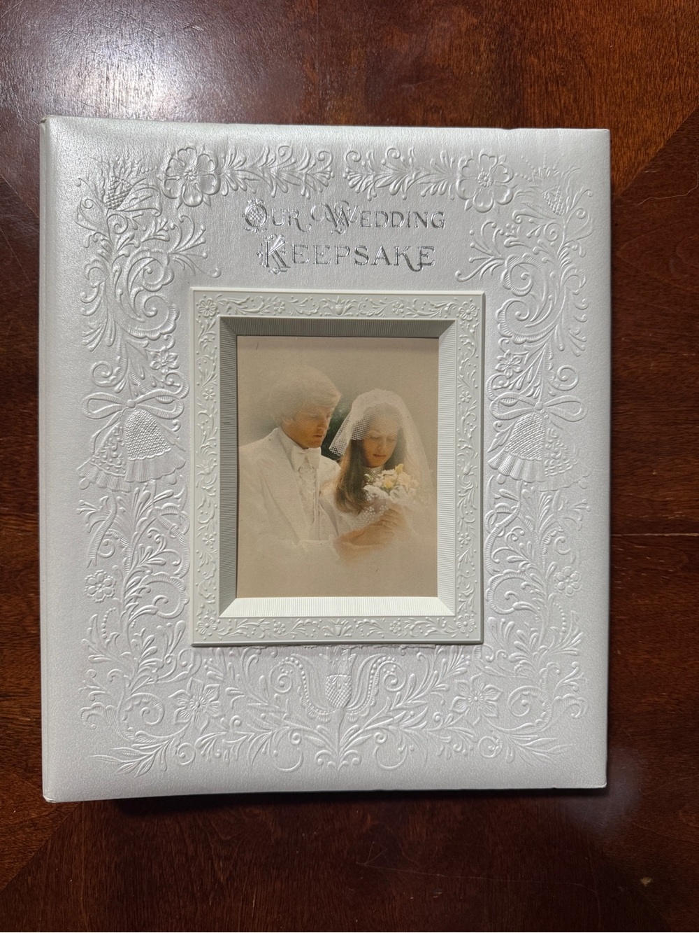 Hallmark White Embossed Wedding Keepsake Frame